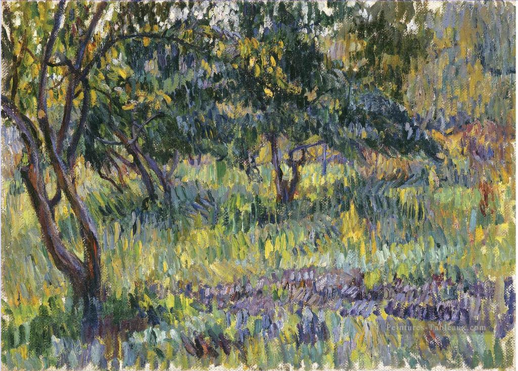 GARDEN À BELKINO Petr Petrovich Konchalovsky bois paysager d’arbres Peintures à l'huile